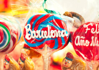 Colorful candies from Barcelona Christmas market
